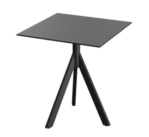 Sitztisch Infinity 80 x 80cm schwarz